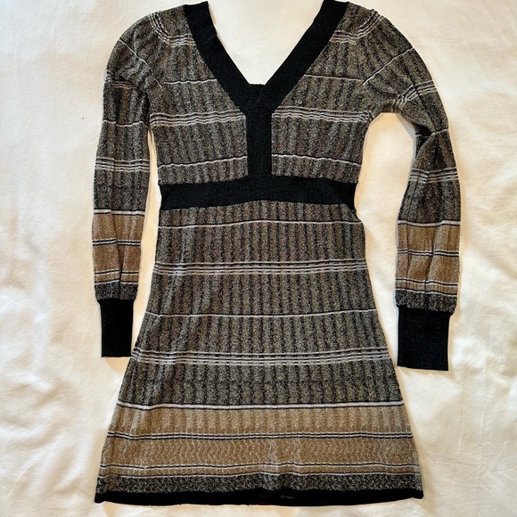 OASIS gold metallic reversible dress - US 8 / UK 12 / euro 38 - Picture 1 of 4